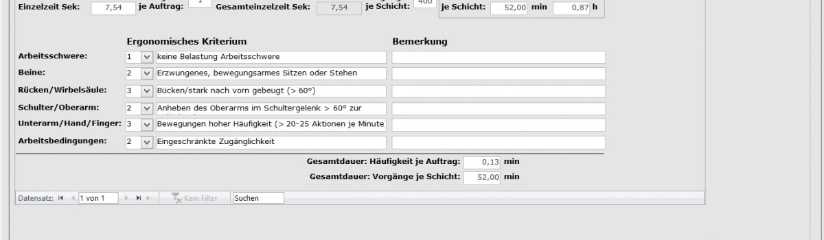 Ergonomie-Bewertung mit der TimeStudy Videoanalyse